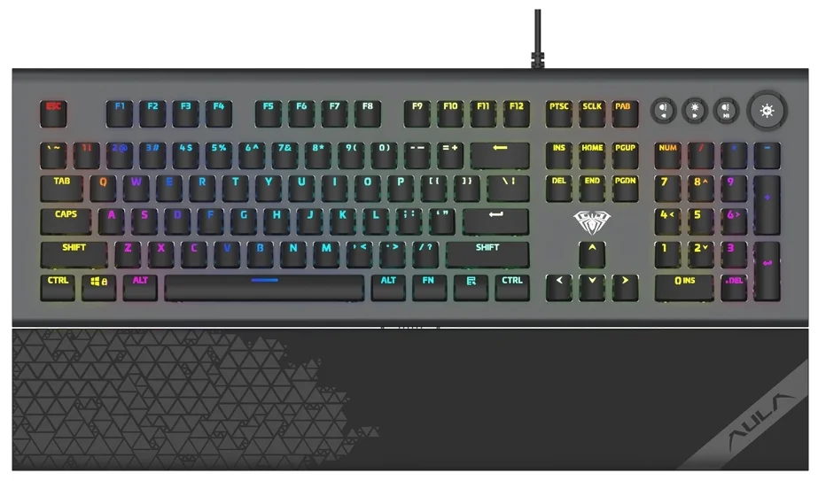 Клавиатура USB Aula L2098 mechanical backlit restpad
