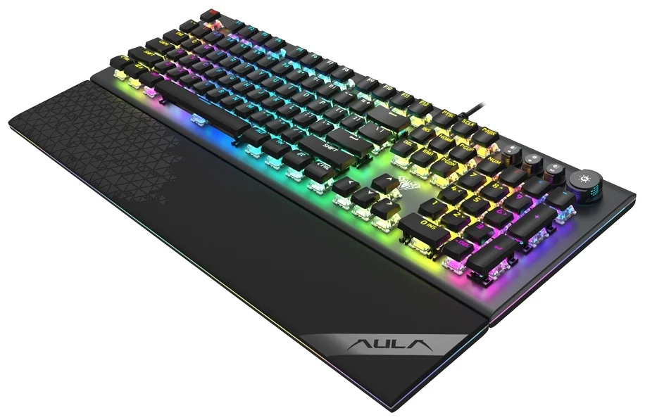 Цена Клавиатура USB Aula L2098 mechanical backlit restpad