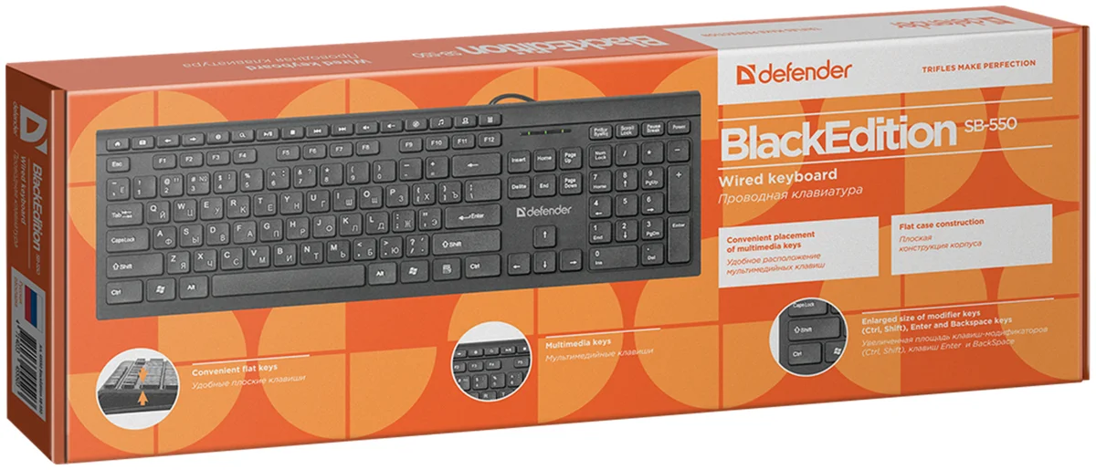 Фото Клавиатура DEFENDER BlackEdition SB-550 RU черный