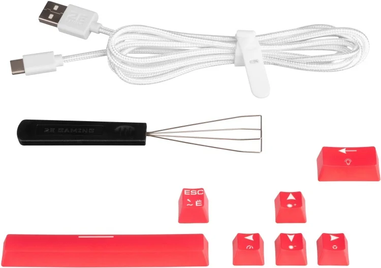 Клавиатура 2E GAMING KG380 RGB 68key Gateron Brown Switch BT/USB White Ukr (2E-KG380UWT-BR) Казахстан