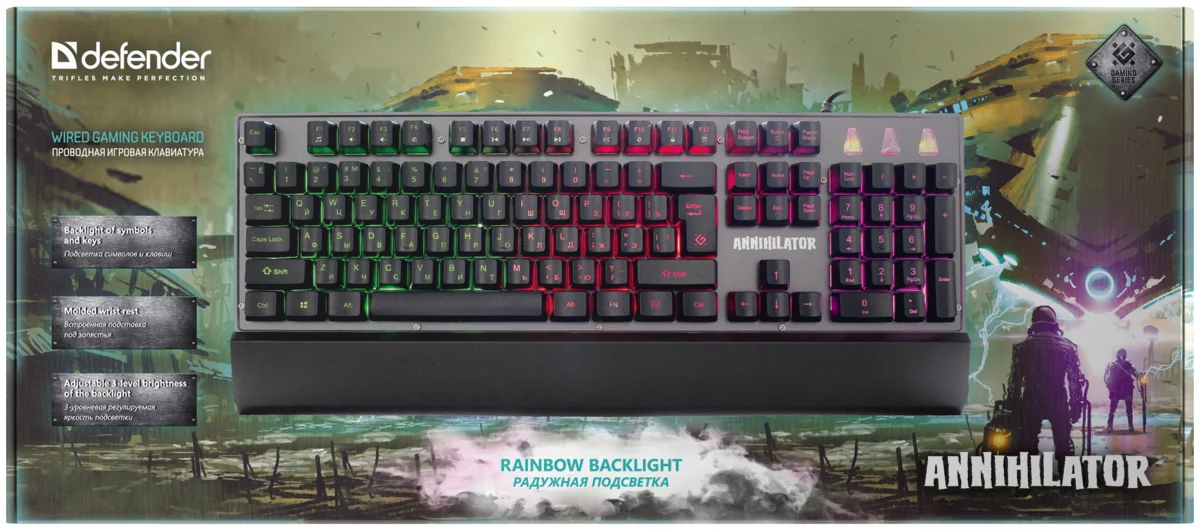 Картинка Клавиатура DEFENDER Annihilator GK-013 ENG/RUS