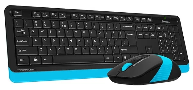 Фотография Клавиатура A4tech FG-1010-BLUE Fstyler USB +мышь