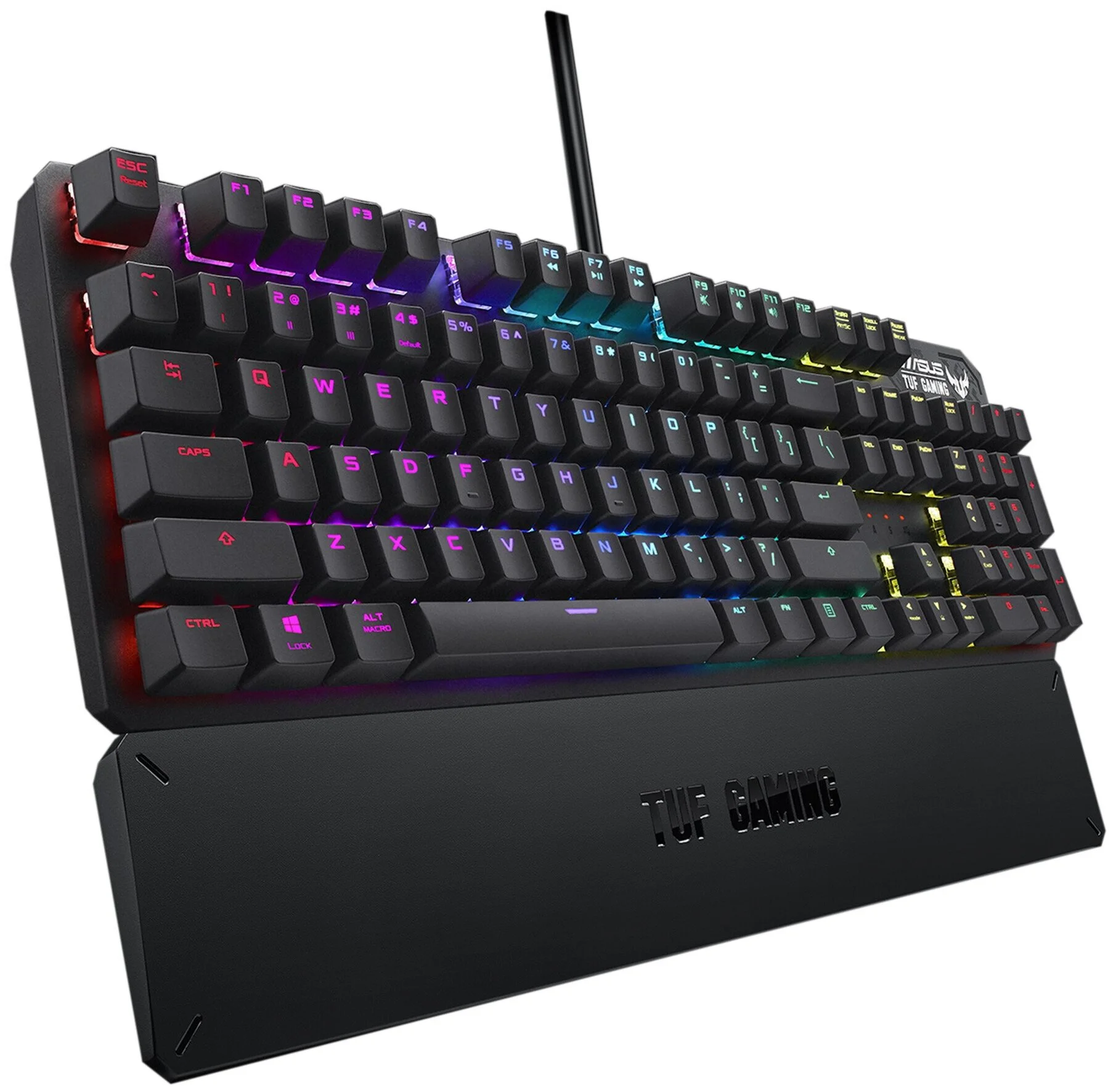 Фотография Клавиатура ASUS TUF Gaming K3 Kailh Red USB RU RGB Black (90MP01Q0-BKRA00)