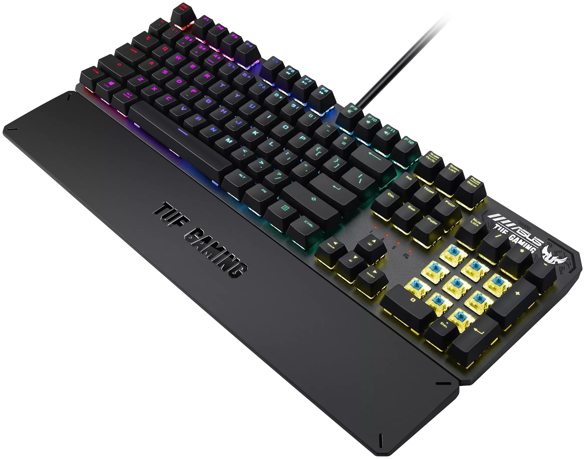Цена Клавиатура ASUS TUF Gaming K3 Kailh Red USB RU RGB Black (90MP01Q0-BKRA00)