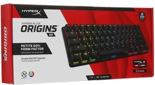Цена Клавиатура HyperX Alloy Origins 60 HKBO1S-RB-RU/G