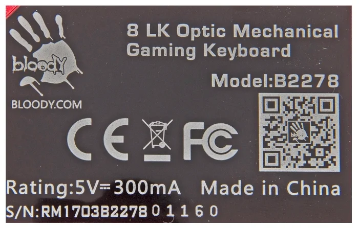 Цена Клавиатура A4Tech Bloody B2278