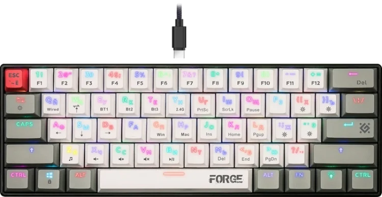 Клавиатура DEFENDER Forge GK-345 White
