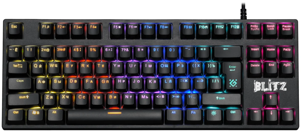 Клавиатура DEFENDER Blitz GK-240L Rainbow Black