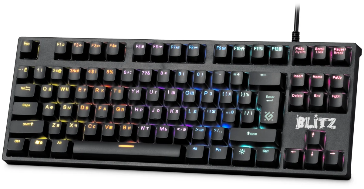 Фото Клавиатура DEFENDER Blitz GK-240L Rainbow Black