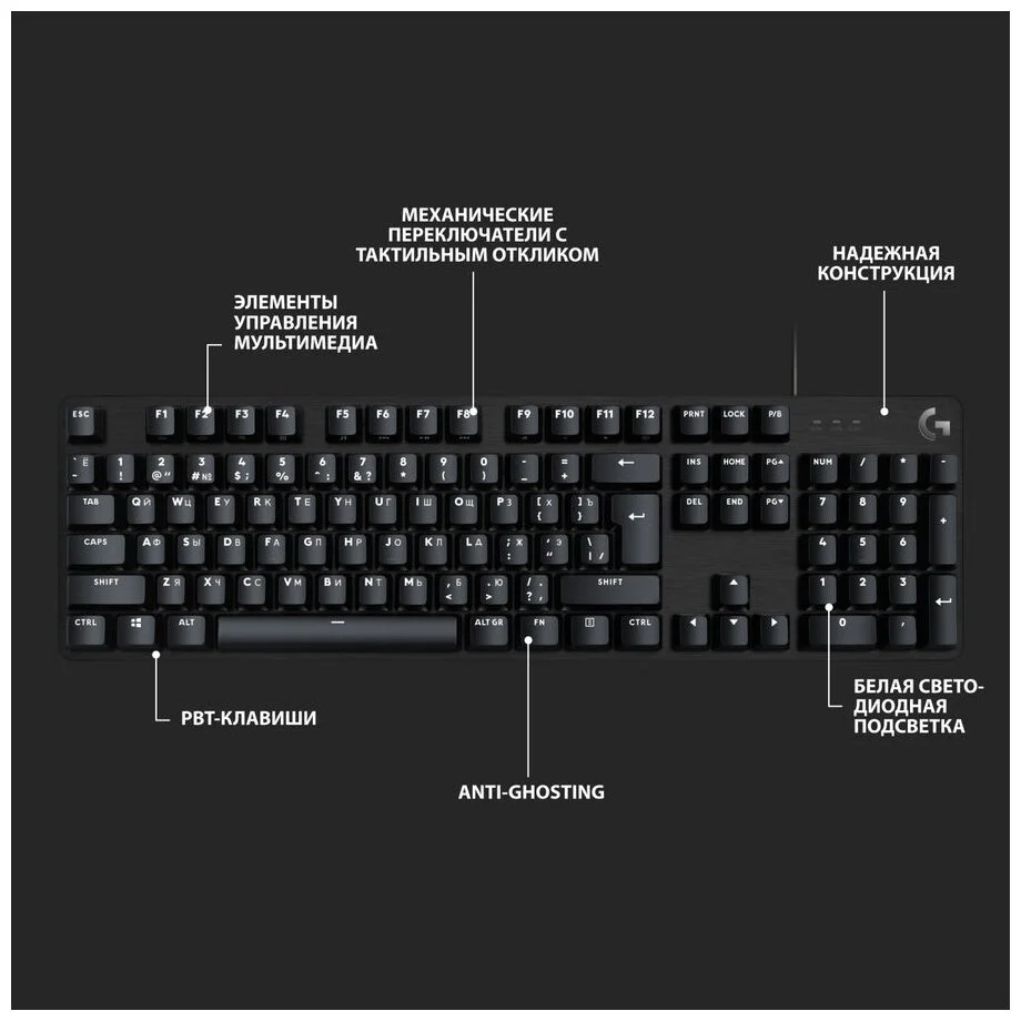 Клавиатура LOGITECH G G413 SE (920-010438) Казахстан
