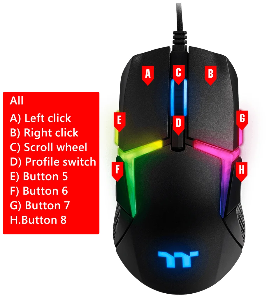 Купить Мышь THERMALTAKE Level 20 optical Black