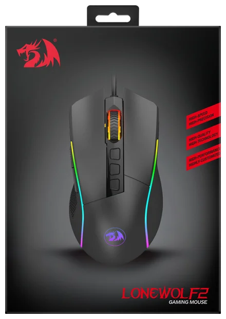 Мышь REDRAGON Lonewolf 2 RGB Black (77616) Казахстан