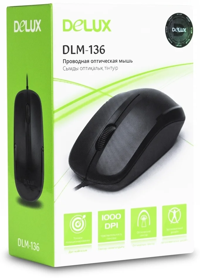 Фотография Мышь DELUX DLM-136OUB Delux