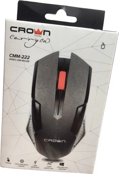 Фото Мышь CROWN CMM-222 Black