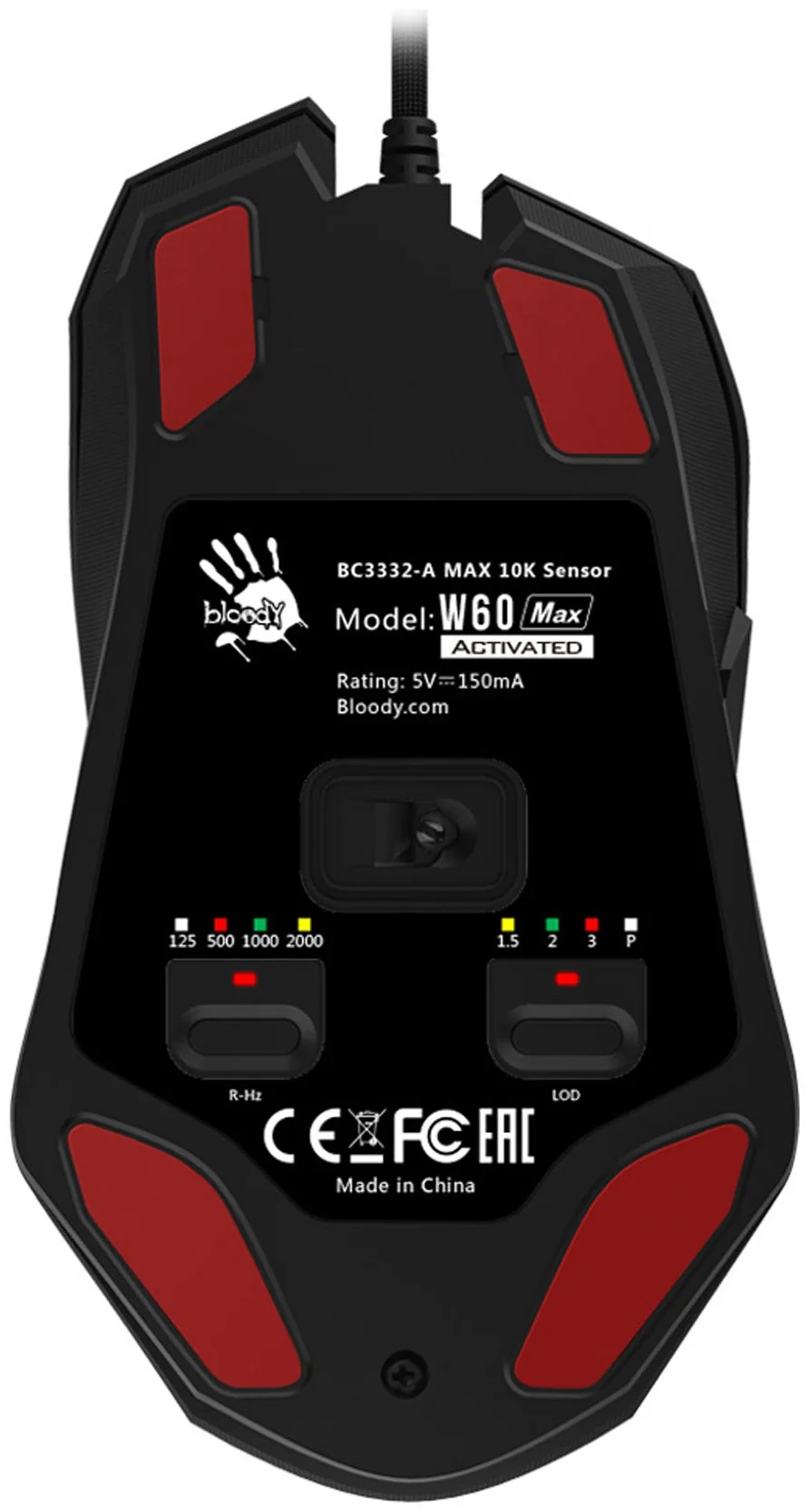 Фото Мышь A4Tech Bloody W60 Max Black