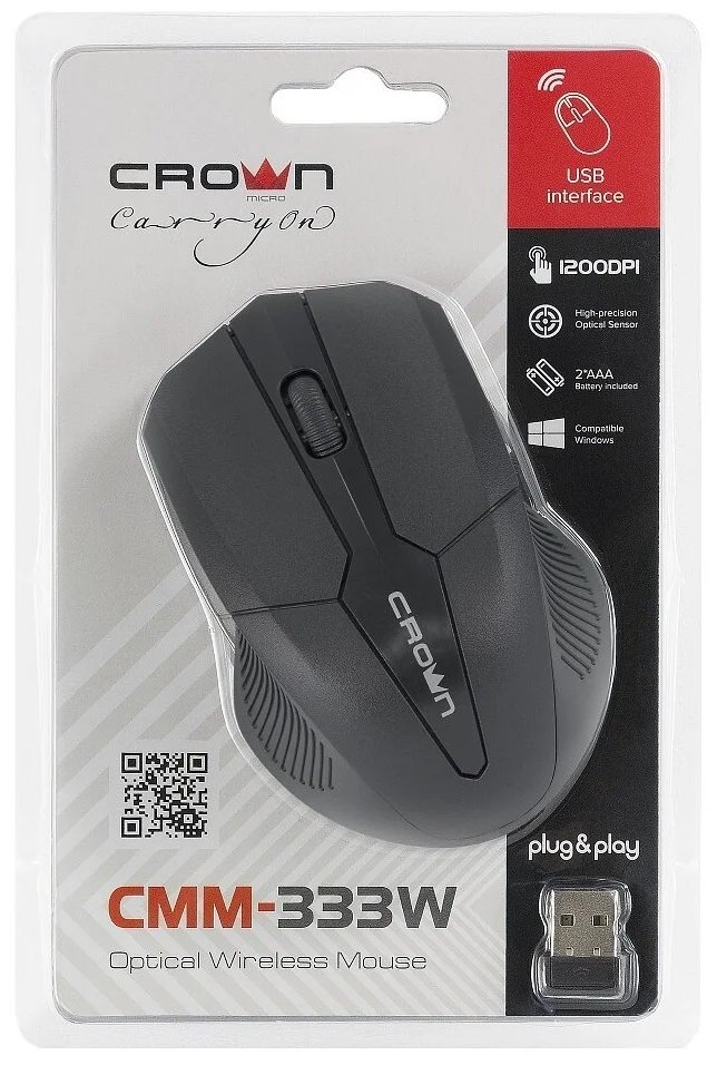 Купить Мышь CROWN CMM-333W