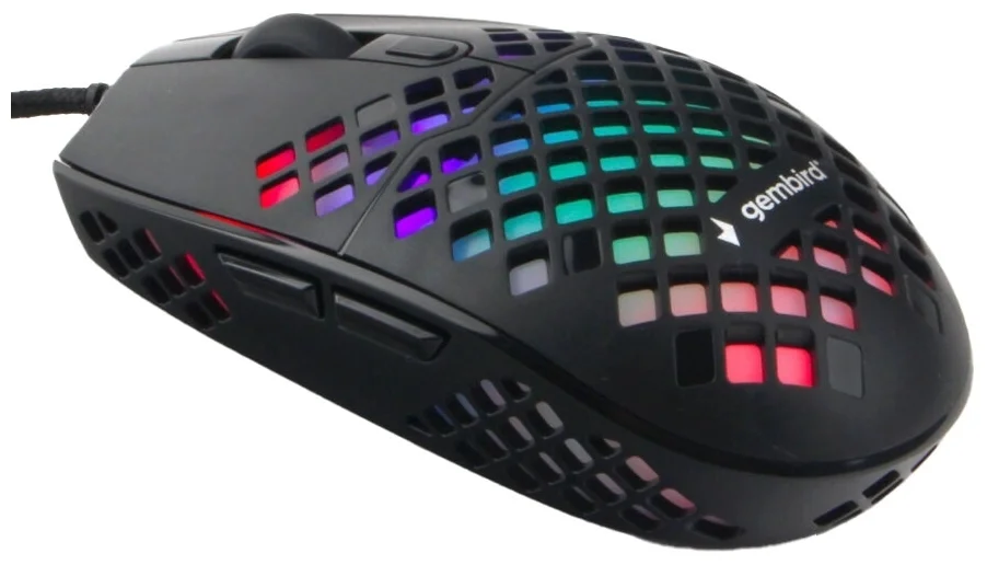 Фото Мышь GEMBIRD MG-760 Optical 800-3200 dpi USB RGB Black
