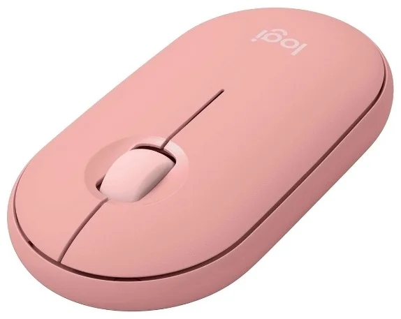 Фотография Мышь LOGITECH M350S Pebble 2 Tonal Rose Dongless (910-007014)