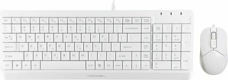 Фото Клавиатура A4tech Fstyler F1512S White + мышь