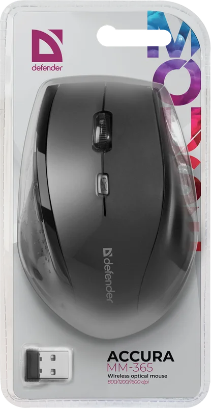 Фото Мышь DEFENDER Accura MM-365 Black (52365)