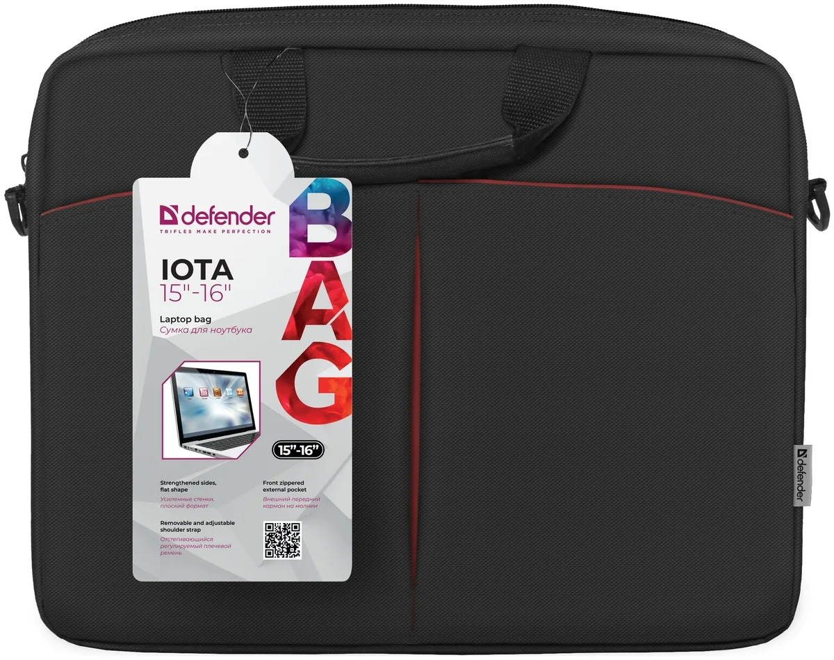 Сумка для ноутбука DEFENDER Iota 15-16" Black (26007)