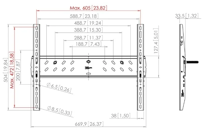 Фото Кронштейн DELUXe DLKL21G-44F