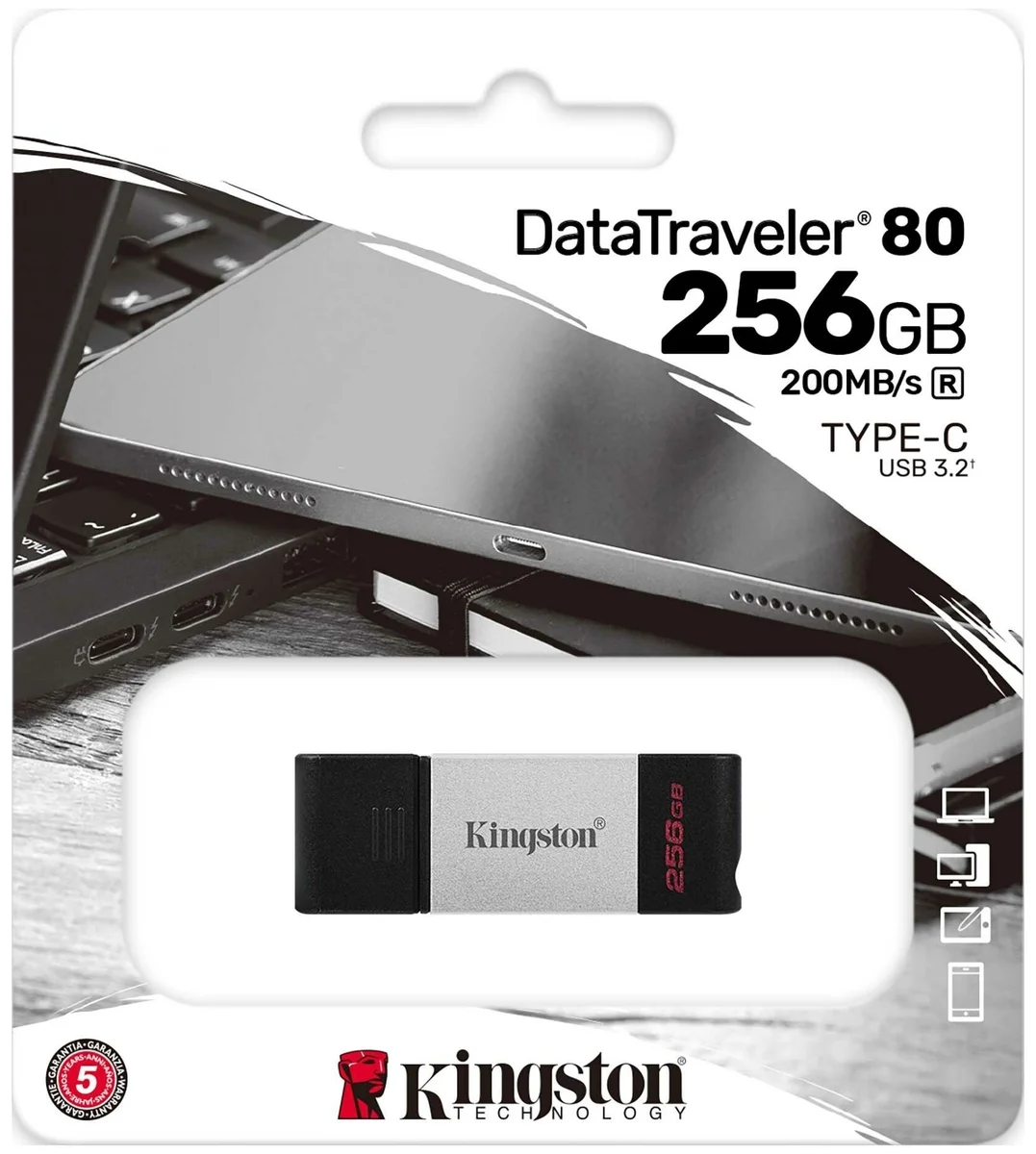 Цена USB накопитель KINGSTON DT80/256Gb металл