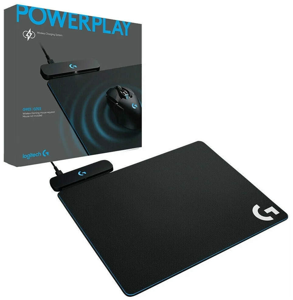 Цена Коврик для мыши LOGITECH Powerplay 321x344x2mm (943-000110) RGB 18m cable