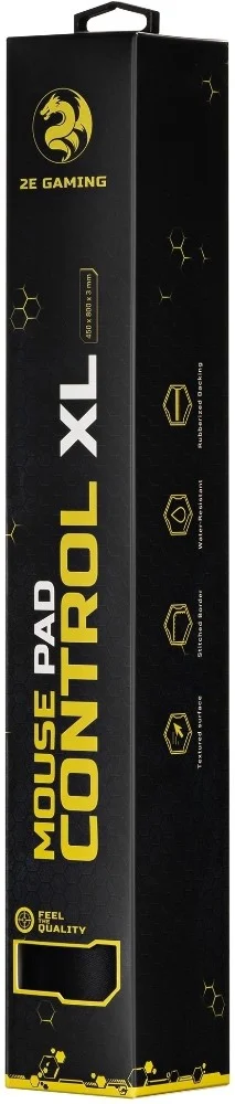 Картинка Коврик для мыши 2E Gaming Control XL Black (800*450*3mm) (2E-PG320B)