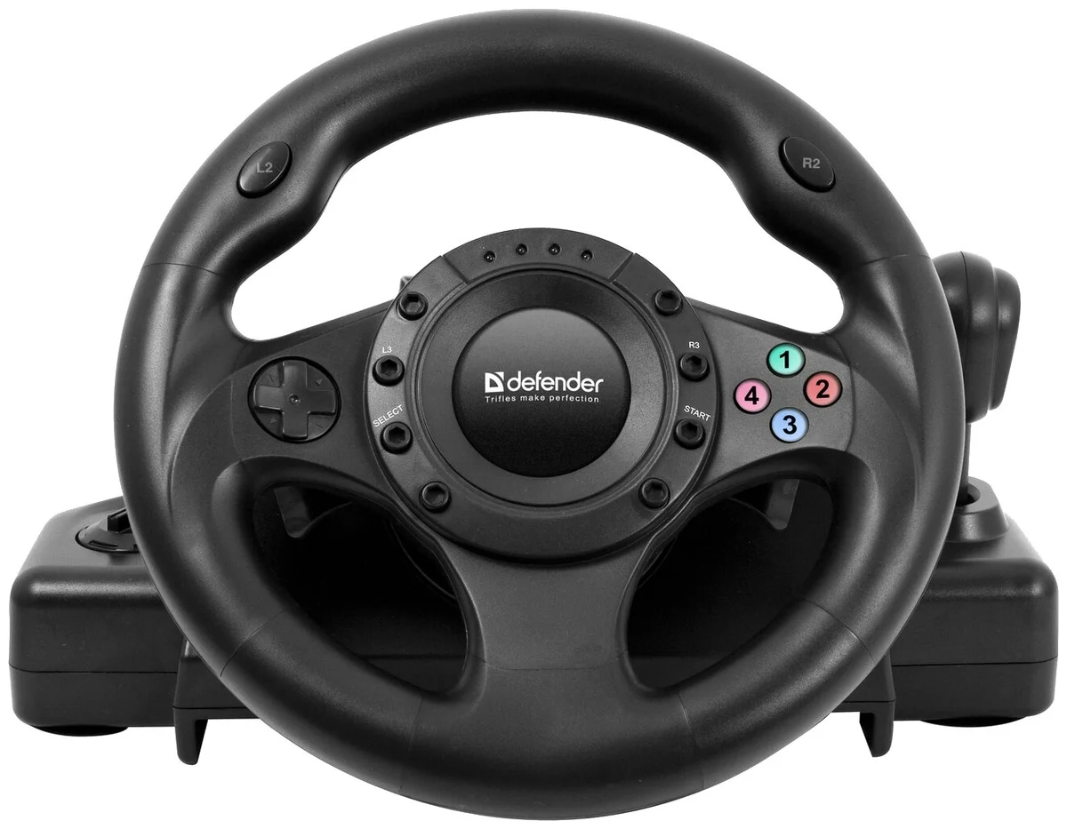 Руль игровой DEFENDER Forsage Drift GT Black