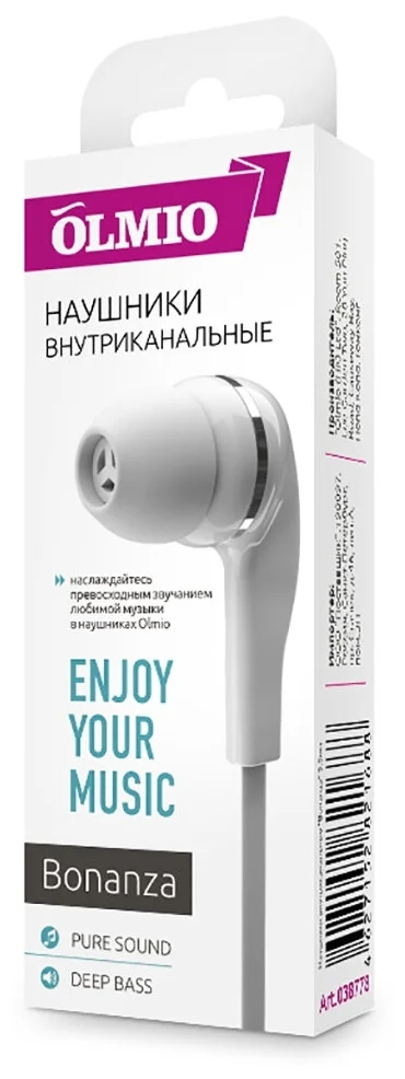 Фото Наушники OLMIO Bonanza White
