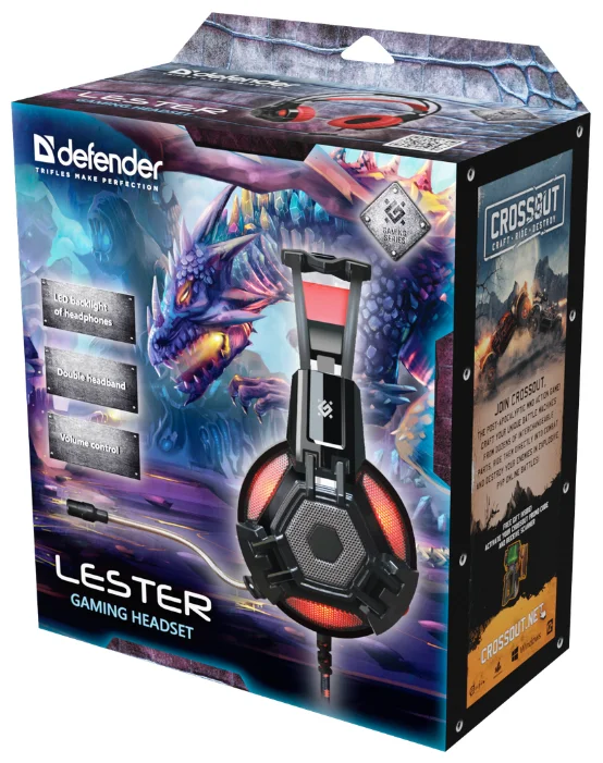 Наушники DEFENDER Lester Red-Black Казахстан