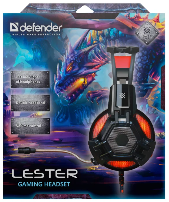 Наушники DEFENDER Lester Red-Black Казахстан