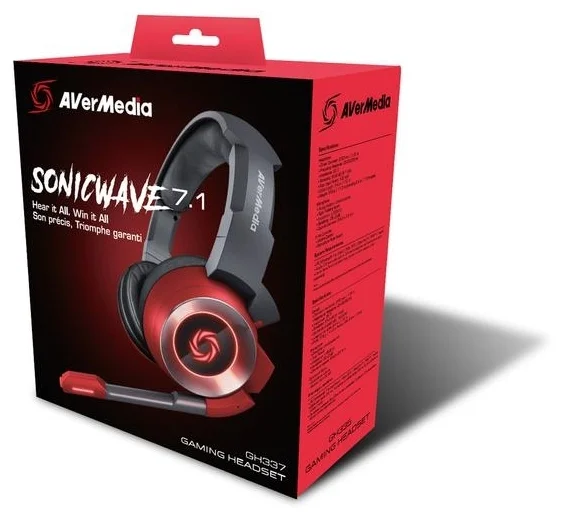 Картинка Наушники AverMedia SonicWave 7.1 GH337 Red