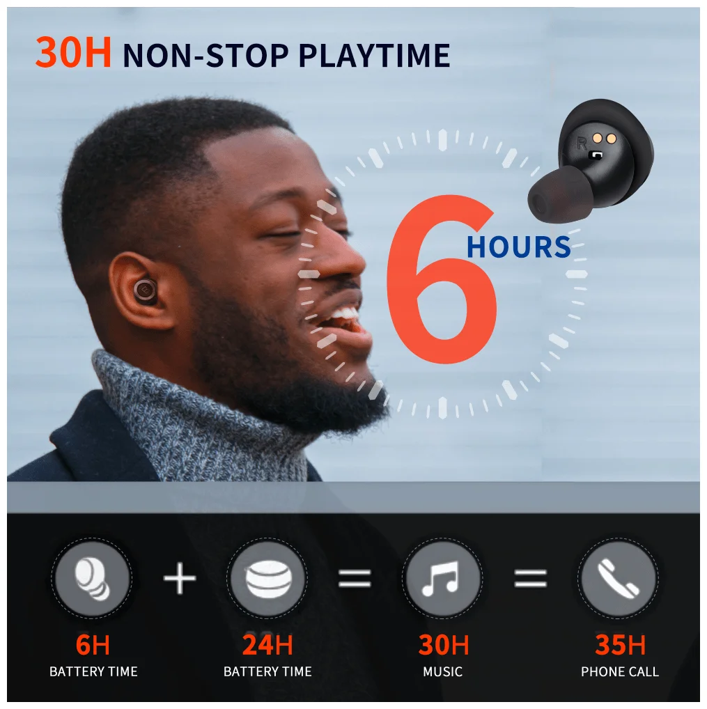 Картинка Наушники MONSTER Achieve 100 AirLinks Earphone (Black) MH11901(B)