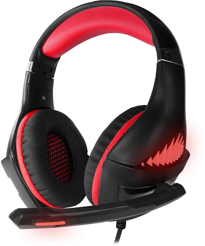 Гарнитура CROWN CMGH-2100 Black-red