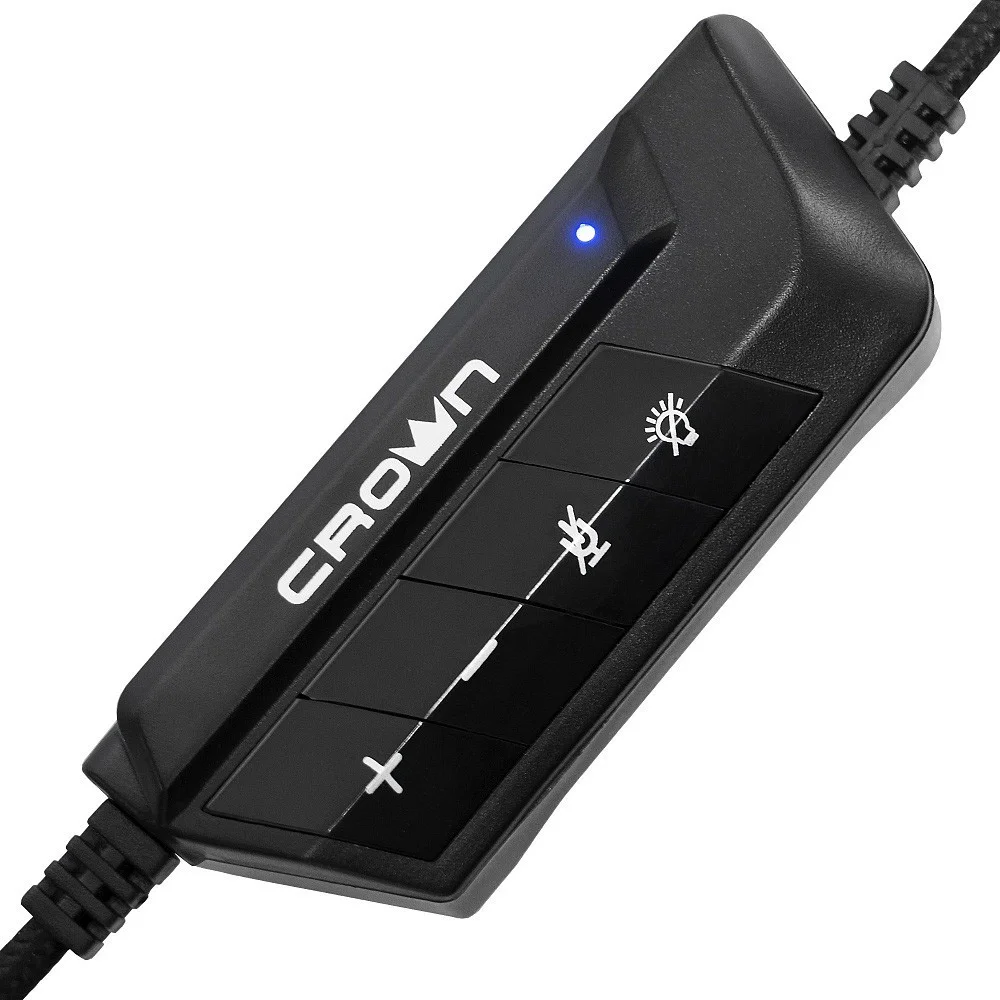 Картинка Гарнитура CROWN CMGH-2100 Black-red