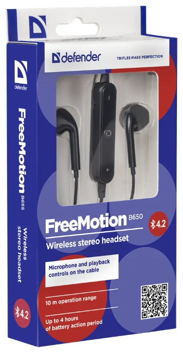 Фото Наушники DEFENDER FreeMotion B650 Black