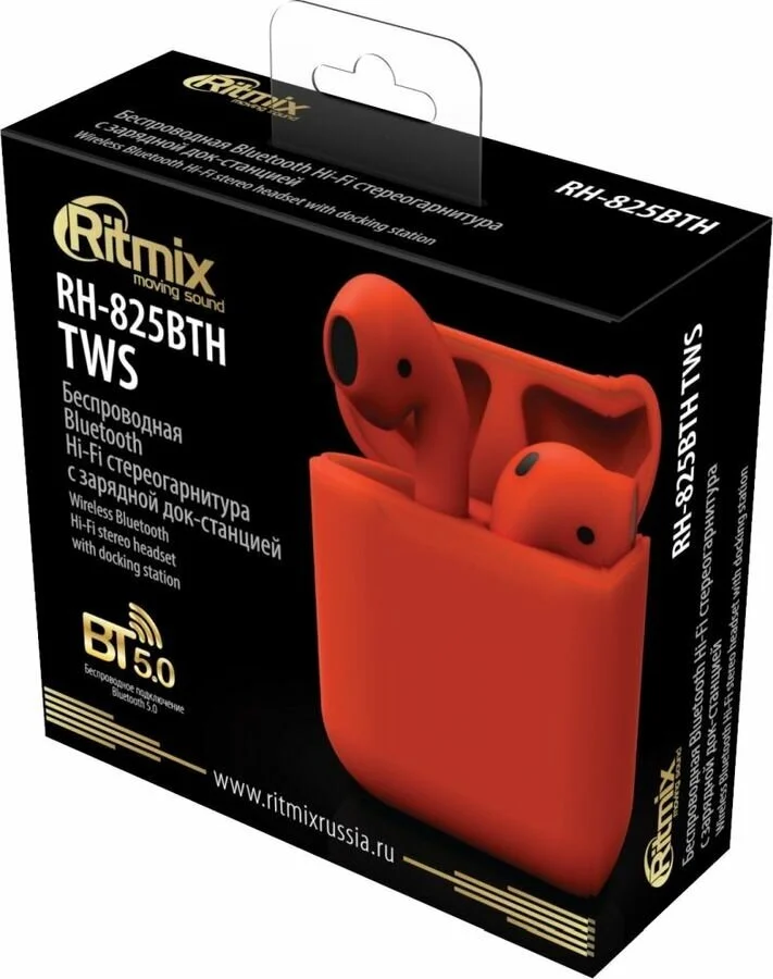 Наушники RITMIX RH-825BTH TWS Red Казахстан
