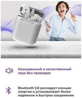 Наушники RITMIX RH-825BTH TWS White Казахстан