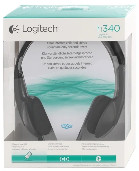 Картинка Наушники LOGITECH H340 BLACK (L981-000475)