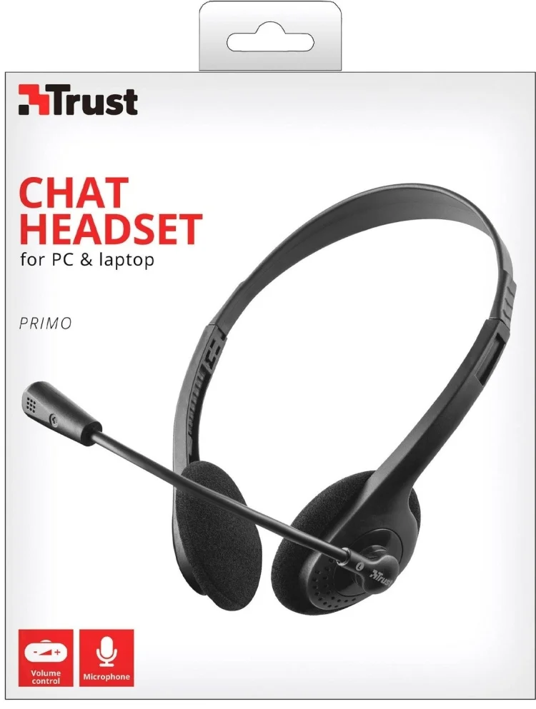 Цена Наушники TRUST Primo Chat Black