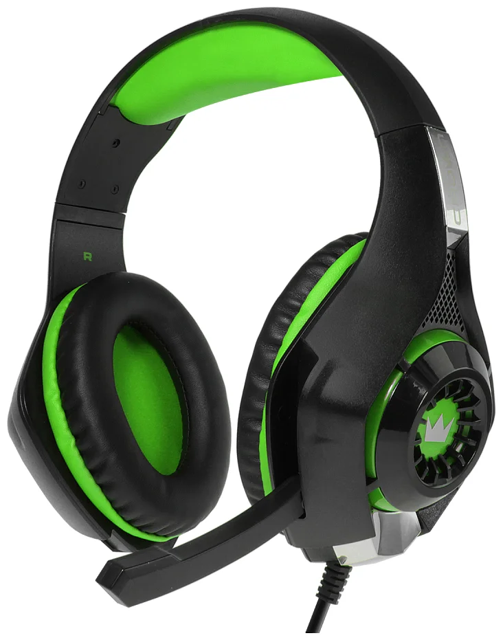 Гарнитура CROWN CMGH-102T Black&green