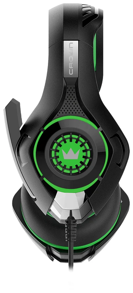 Фотография Гарнитура CROWN CMGH-102T Black&green