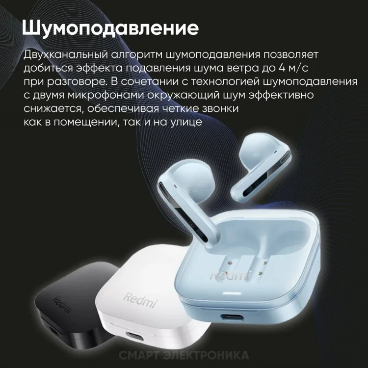 Фотография Наушники XIAOMI Redmi Buds 6 Active White