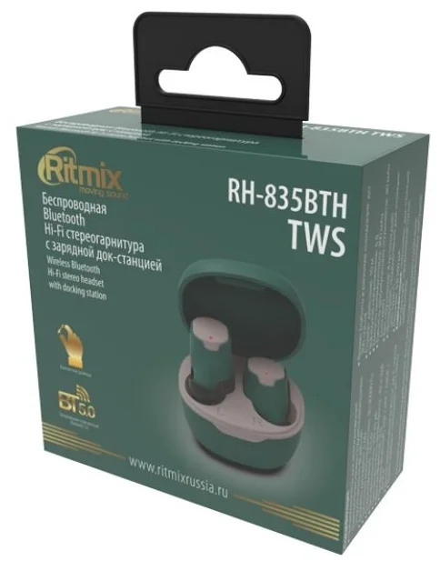 Фото Наушники RITMIX RH-835BTH TWS Green