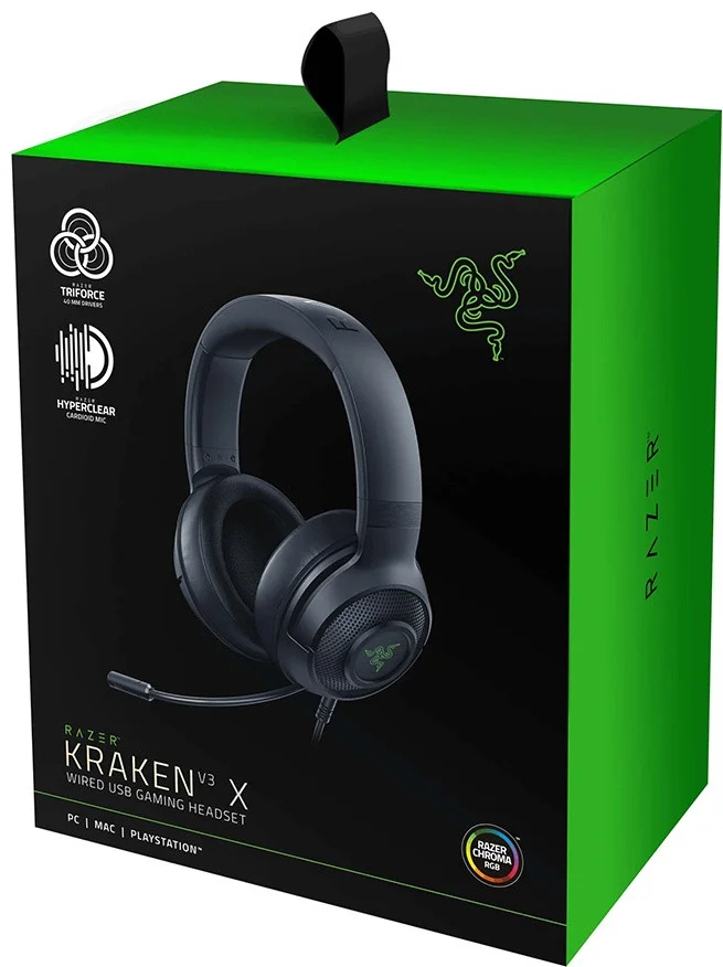 Фотография Гарнитура RAZER Kraken V3 X USB (RZ04-03750300-R3M1)