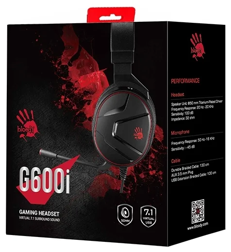 Картинка Наушники A4Tech Bloody G600 I