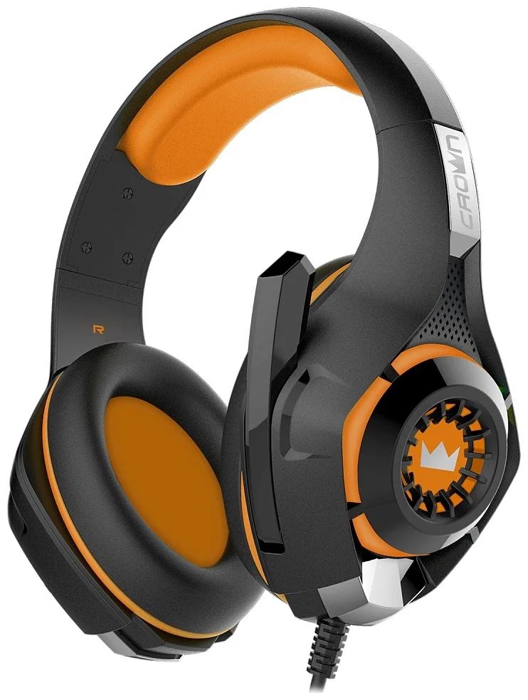 Фото Гарнитура CROWN CMGH-101T Black&orange