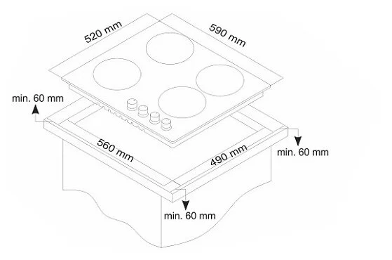 Картинка Варочная поверхность SIMFER H60Q40W511